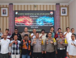 Kapolres Humbahas Coffe Morning Dengan Insan Pers, Ajak Masyarakat Jaga Kamtibmas Jelang Pemilu 2024