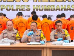 Polres Humbahas Realese 18 Kasus Dan Berhasil Amankan 28 Pelaku Pada Periode September Sampai November 2023