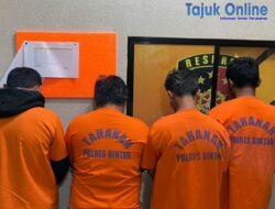 Polres Bintan Komitmen Berantas Judi, 4 Tesangka Pemain Judi Diamankan.