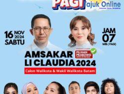 Amsakar dan Li Claudia Akan Mengadakan Senam pagi Bersama Warga Batam Hadirkan Artis Papan Atas