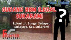 Kapolsek Sukarami Belum Berani Berkomentar, Terkait Gudang BBM Ilegal di Wilayahnya, Ada Apa..?